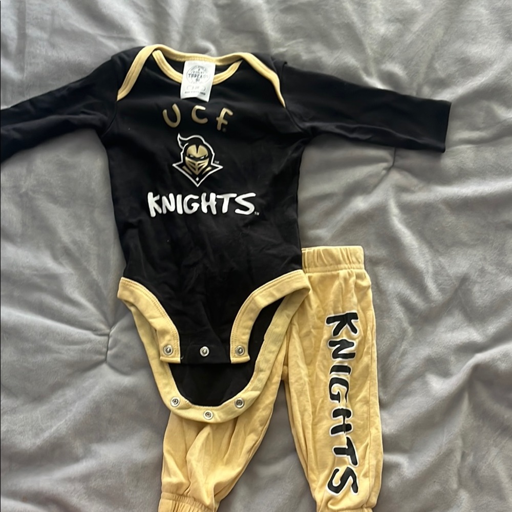 Rivalry Threads Black and Gold Matching Bodysuit Set